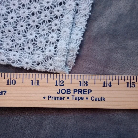 Soft Surroundings 100% Linen Top Blouse Shirt Womens Size XL Ivory Eyelet Sleeve - Picture 8 of 14